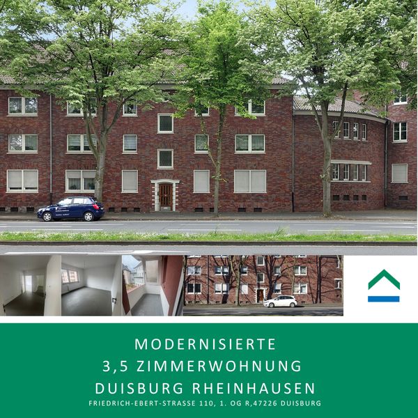 Modernisierte 3,5-Zimmer-Wohnung in Duisburg-Rheinhausen